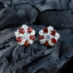 Garnet-Turkish-Lea-multiple-Stud-Red-925-Silver-Earring