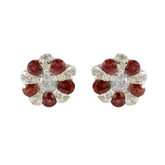 Garnet-Turkish-Lea-multiple-Stud-Red-925-Silver-Earring