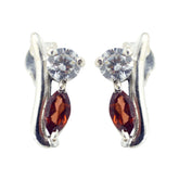 Garnet-Russian-Clara-multiple-Stud-Red-92.5-Silver-Earring