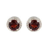 Garnet-American-Mei-Solitaire-Stud-Red-92.5-Silver-Earring