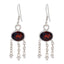Garnet-Middle-Eastern-Aria-multiple-Dangle-Red-925-Silver-Earring