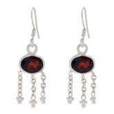 Garnet-Middle-Eastern-Aria-multiple-Dangle-Red-925-Silver-Earring