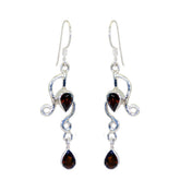 Garnet-Korean-Ella-multiple-Dangle-Red-925-Silver-Earring