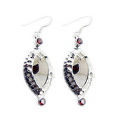 Garnet-Spanish-Freya-multiple-Dangle-Red-Silver-Earring
