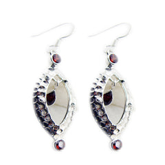 Garnet-Spanish-Freya-multiple-Dangle-Red-Silver-Earring