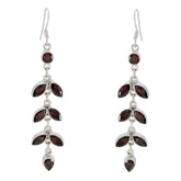 Garnet-Moroccan-Hannah-multiple-Dangle-Red-92.5-Silver-Earring