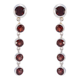 Garnet-American-Hazel-multiple-Stud-Red-925-Sterling-Silver-Earring