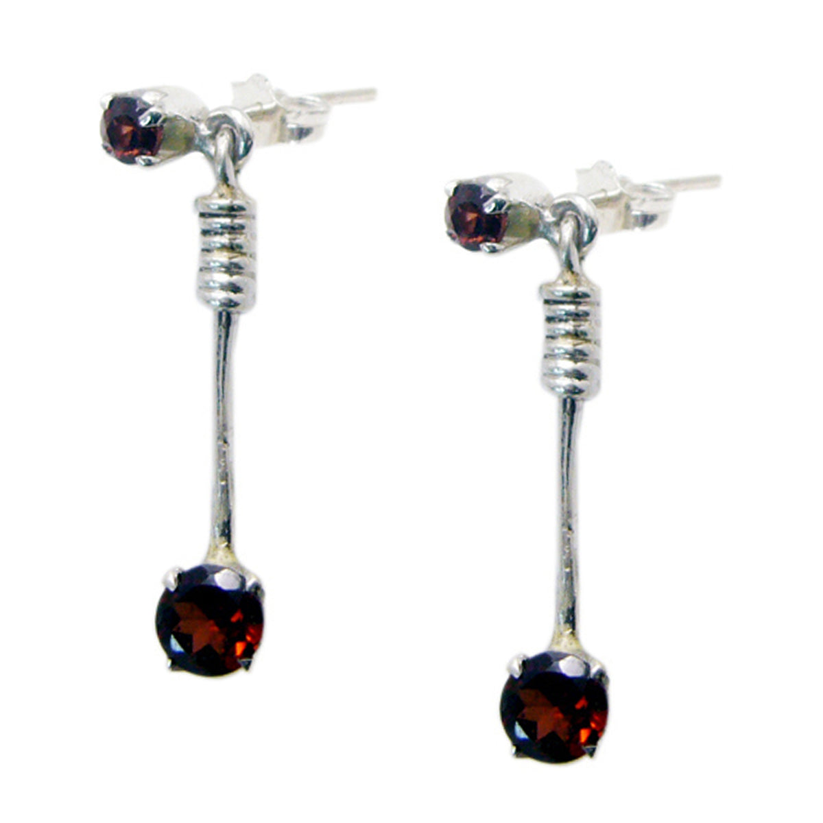 Garnet-Moroccan-Julieta-multiple-Stud-Red-92.5-Silver-Earring