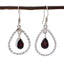 Garnet-French-Isabelle-multiple-Dangle-Red-925-Sterling-Silver-Earring