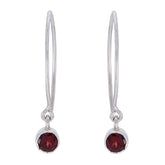 Garnet-French-Julia-multiple-Dangle-Red-Silver-Earring