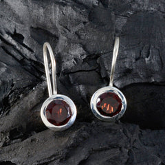 Garnet-Turkish-Ava-Solitaire-Dangle-Red-Silver-Earring