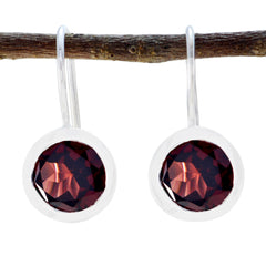 Garnet-Turkish-Ava-Solitaire-Dangle-Red-Silver-Earring