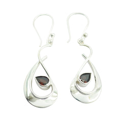 Garnet-American-Sofia-Solitaire-Dangle-Red-92.5-Silver-Earring