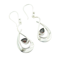 Garnet-American-Sofia-Solitaire-Dangle-Red-92.5-Silver-Earring