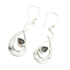 Garnet-American-Sofia-Solitaire-Dangle-Red-92.5-Silver-Earring