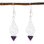 Garnet-Italian-Lucia-Solitaire-Dangle-Red-925-Silver-Earring