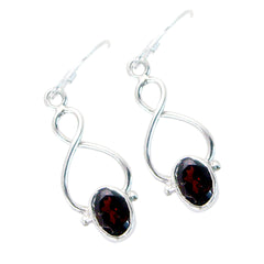 Garnet-Middle-Eastern-Lucy-Solitaire-Dangle-Red-925-Silver-Earring