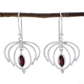 Garnet-French-Greta-Solitaire-Dangle-Red-92.5-Silver-Earring