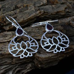 Garnet-African-Hannah-Solitaire-Dangle-Red-Sterling-Silver-Earring