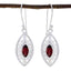 Garnet-Egyptian-Ida-Solitaire-Dangle-Red-925-Silver-Earring
