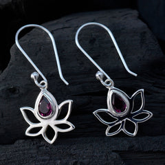 Garnet-American-Ines-Solitaire-Dangle-Red-92.5-Silver-Earring