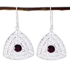 Garnet-French-Mia-Solitaire-Dangle-Red-925-Sterling-Silver-Earring