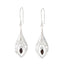 Garnet-African-Natalie-Solitaire-Dangle-Red-Silver-Earring