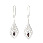 Garnet-African-Natalie-Solitaire-Dangle-Red-Silver-Earring