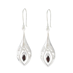 Garnet-African-Natalie-Solitaire-Dangle-Red-Silver-Earring