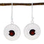 Garnet-Russian-Nella-Solitaire-Dangle-Red-Sterling-Silver-Earring