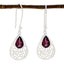 Garnet-Australian-Josephine-Solitaire-Dangle-Red-92.5-Silver-Earring