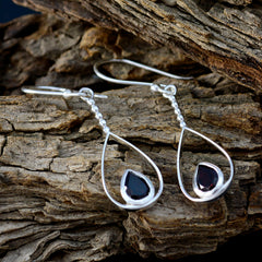 Garnet-Moroccan-Nora-Solitaire-Dangle-Red-92.5-Silver-Earring