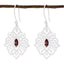 Garnet-American-Olivia-Solitaire-Dangle-Red-925-Silver-Earring