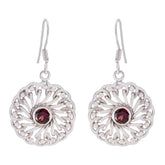 Garnet-Italian-Sarah-Solitaire-Dangle-Red-925-Sterling-Silver-Earring