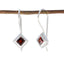 Garnet-Egyptian-Leah-Solitaire-Dangle-Red-Silver-Earring