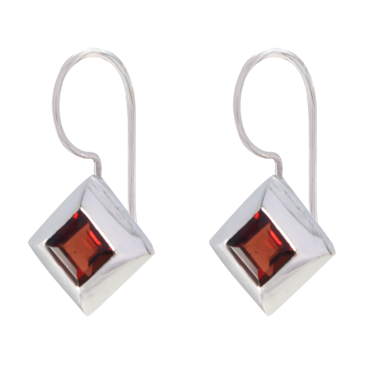 Garnet-Egyptian-Leah-Solitaire-Dangle-Red-Silver-Earring