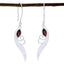 Garnet-Middle-Eastern-Savannah-Solitaire-Dangle-Red-Sterling-Silver-Earring