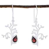 Garnet-French-Stella-Solitaire-Dangle-Red-925-Silver-Earring