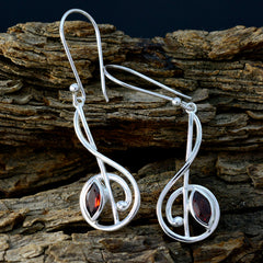 Garnet-African-Tereza-Solitaire-Dangle-Red-Silver-Earring