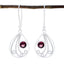 Garnet-Moroccan-Yasmine-Solitaire-Dangle-Red-925-Sterling-Silver-Earring