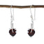 Garnet-Latin-American-Nella-Solitaire-Dangle-Red-925-Silver-Earring