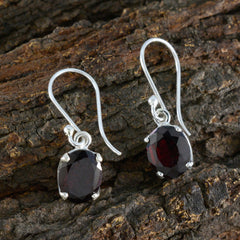 Garnet-American-Yasmine-Solitaire-Dangle-Red-Silver-Earring