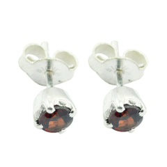 Garnet-Japanese-Zoey-Solitaire-Stud-Red-925-Silver-Earring