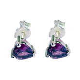 Garnet-Latin-American-Rina-Solitaire-Stud-Red-Silver-Earring