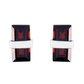Garnet-Egyptian-Agustina-Solitaire-Stud-Red-Silver-Earring