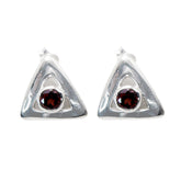 Garnet-Middle-Eastern-Chen-Solitaire-Stud-Red-Sterling-Silver-Earring