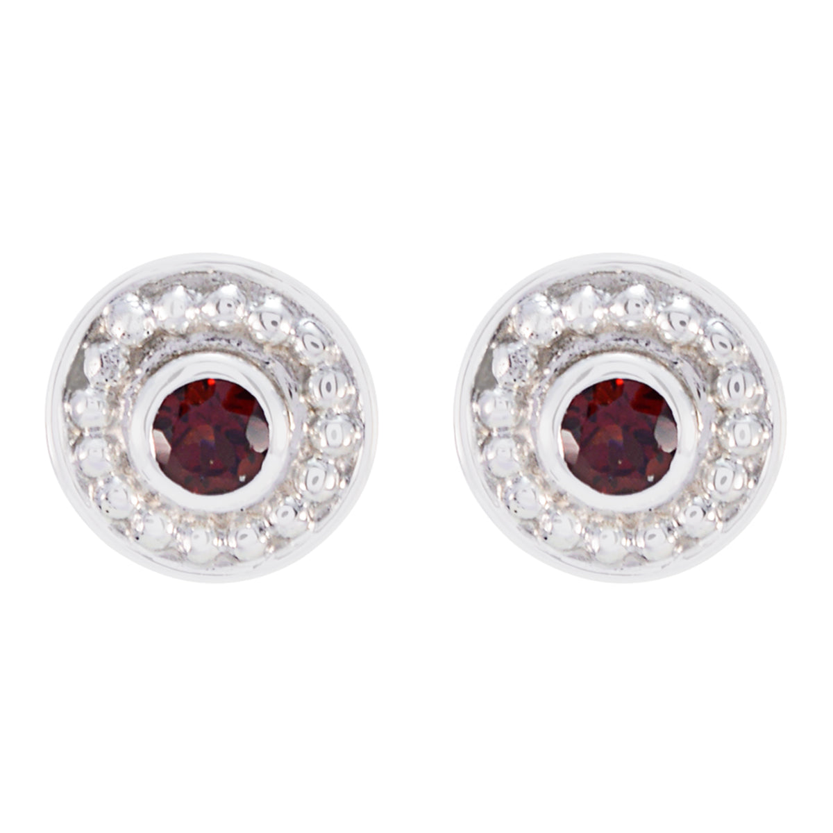 Garnet-Mexican-Emi-Solitaire-Stud-Red-92.5-Silver-Earring