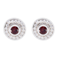 Garnet-Mexican-Emi-Solitaire-Stud-Red-92.5-Silver-Earring