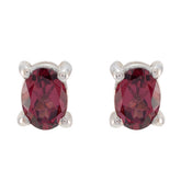 Garnet-Mexican-Bianca-Solitaire-Stud-Red-925-Sterling-Silver-Earring