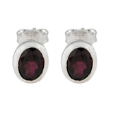 Garnet-French-Haruka-Solitaire-Stud-Red-92.5-Silver-Earring